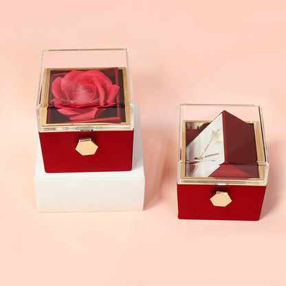 Rotating Rose Gift Box  Jewelry Packaging Box