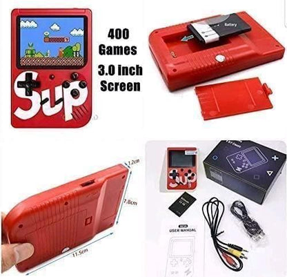 400 in 1 Sup Video Games Portable, Led Screen and USB Rechargeable, Handheld Console, Classic Retro Game Box