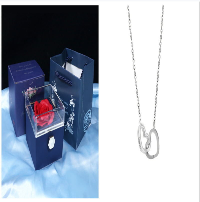 Rotating Rose Gift Box  Jewelry Packaging Box