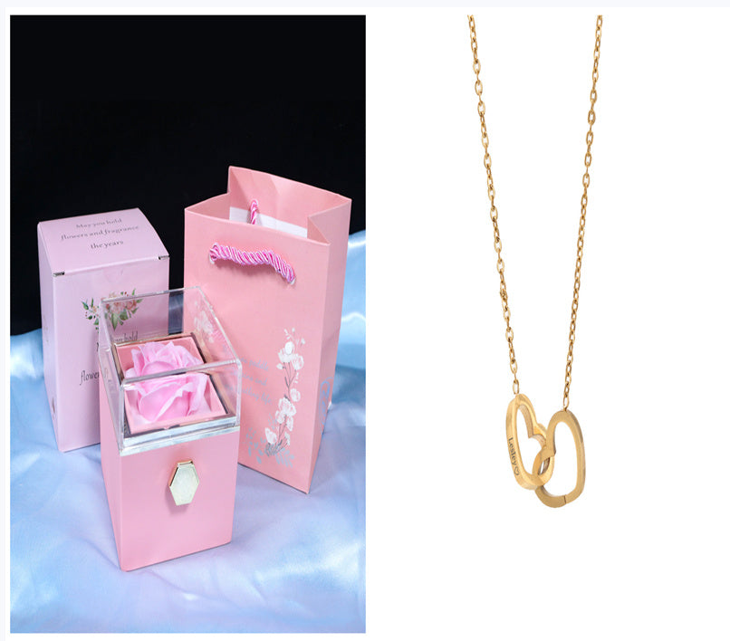 Rotating Rose Gift Box  Jewelry Packaging Box