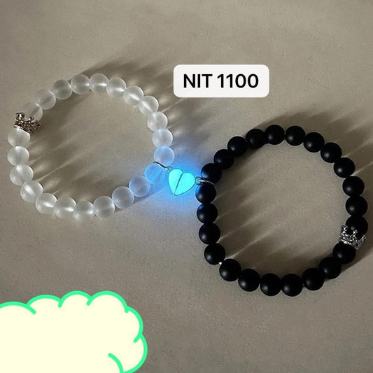 2pcs glow in the dark lover bracelets