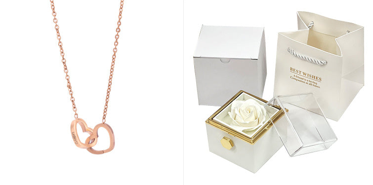 Rotating Rose Gift Box  Jewelry Packaging Box