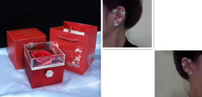 Rotating Rose Gift Box  Jewelry Packaging Box