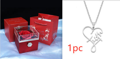 Rotating Rose Gift Box  Jewelry Packaging Box