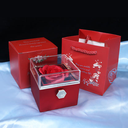 Rotating Rose Gift Box  Jewelry Packaging Box