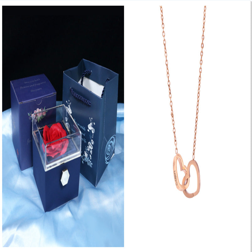 Rotating Rose Gift Box  Jewelry Packaging Box