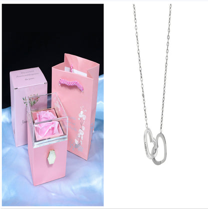 Rotating Rose Gift Box  Jewelry Packaging Box