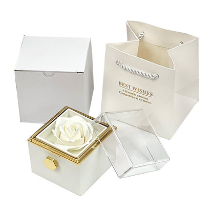 Rotating Rose Gift Box  Jewelry Packaging Box